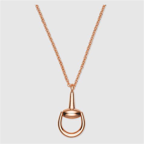 gucci pendente|18k Horsebit pendant necklace in 18k yellow gold .